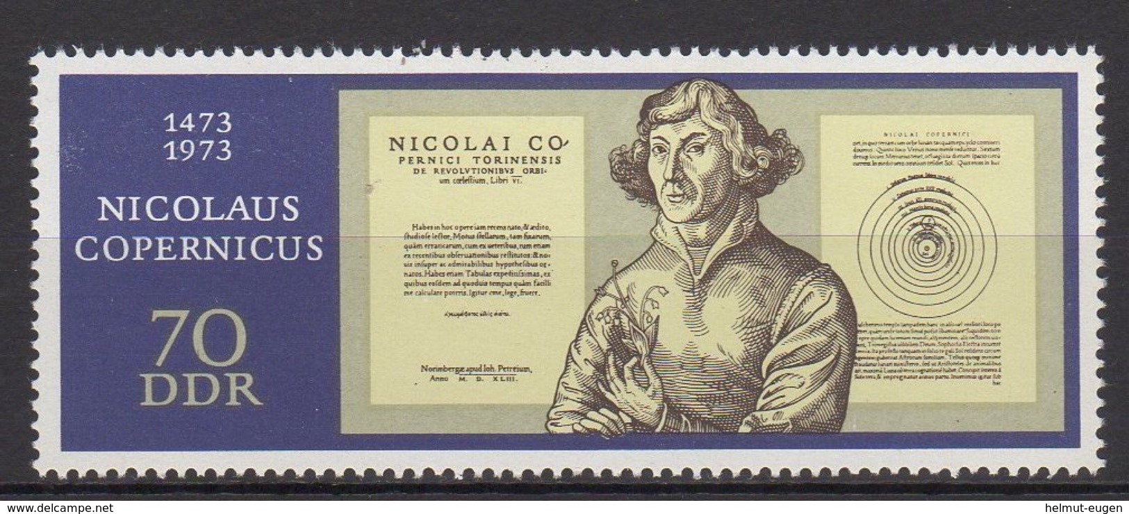 DDR: 500. Geburtstag Von Nikolaus Kopernikus / MiNr. 1828 - Unused Stamps
