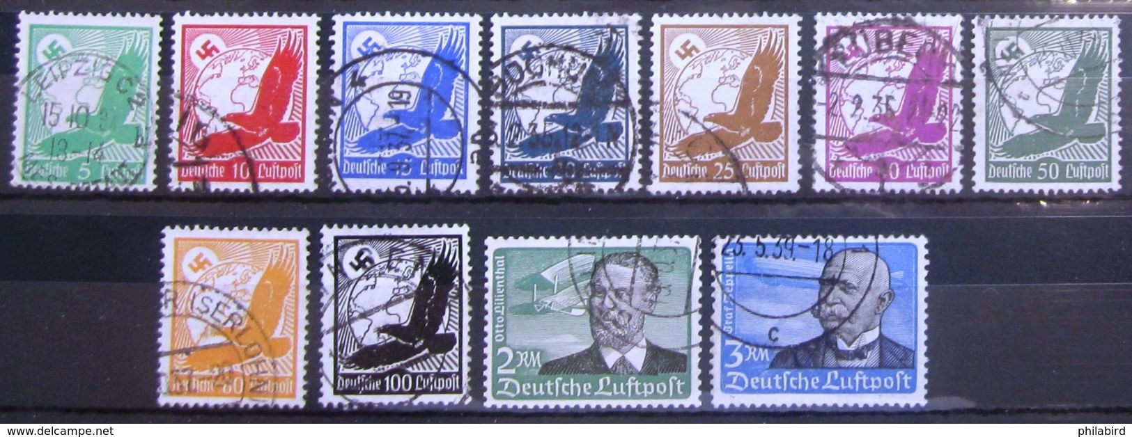 ALLEMAGNE EMPIRE               P.A  43/53                           OBLITERE - Poste Aérienne & Zeppelin