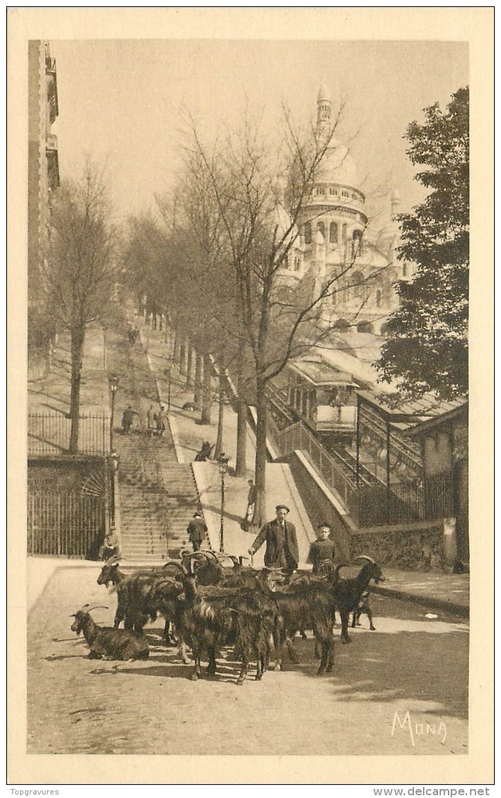 75 PETITS TABLEAUX DE PARIS CHEVRIER DE MONTMARTRE PRES DU FUNICULAIRE ET SACRE-COEUR - Autres & Non Classés