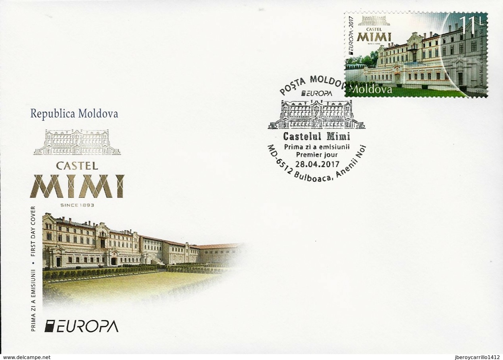 MOLDAVIA/ MOLDOVA/ MOLDAWIEN -EUROPA-CEPT 2017.-TEMA:"CASTILLOS -CASTLES -SCHLÖSSER".- FDC De La SERIE - 2017