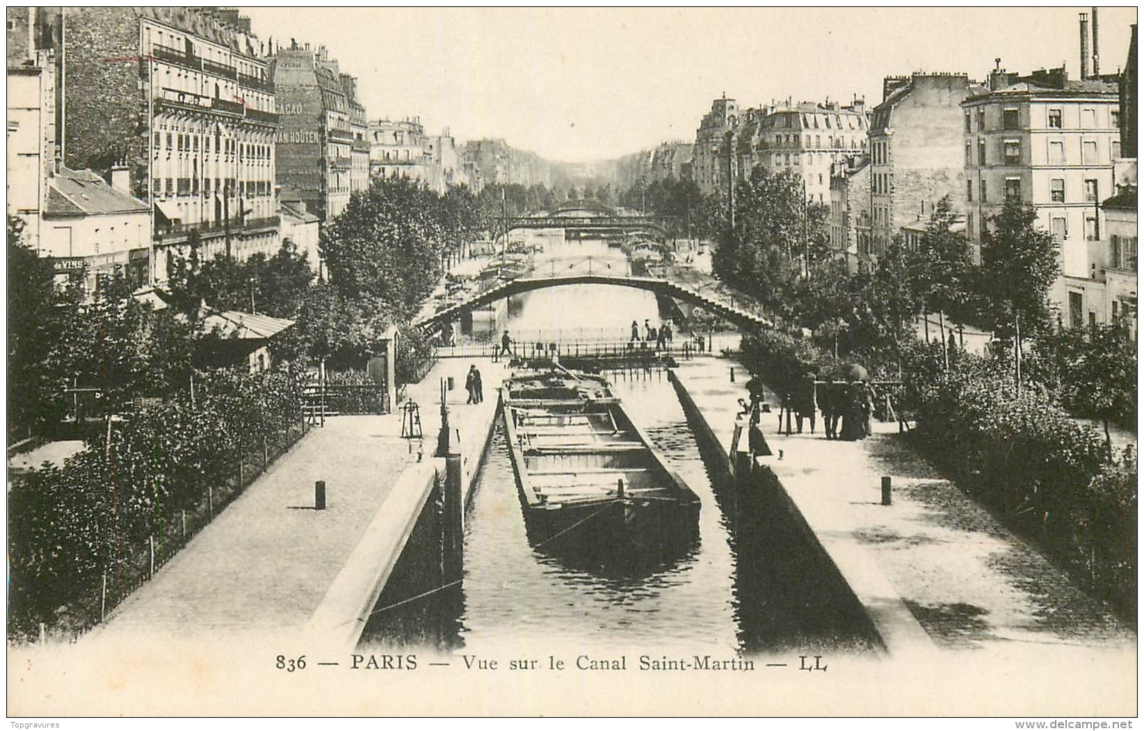 75 PARIS VUE SUR LE CANAL SAINT-MARTIN LL - Autres & Non Classés