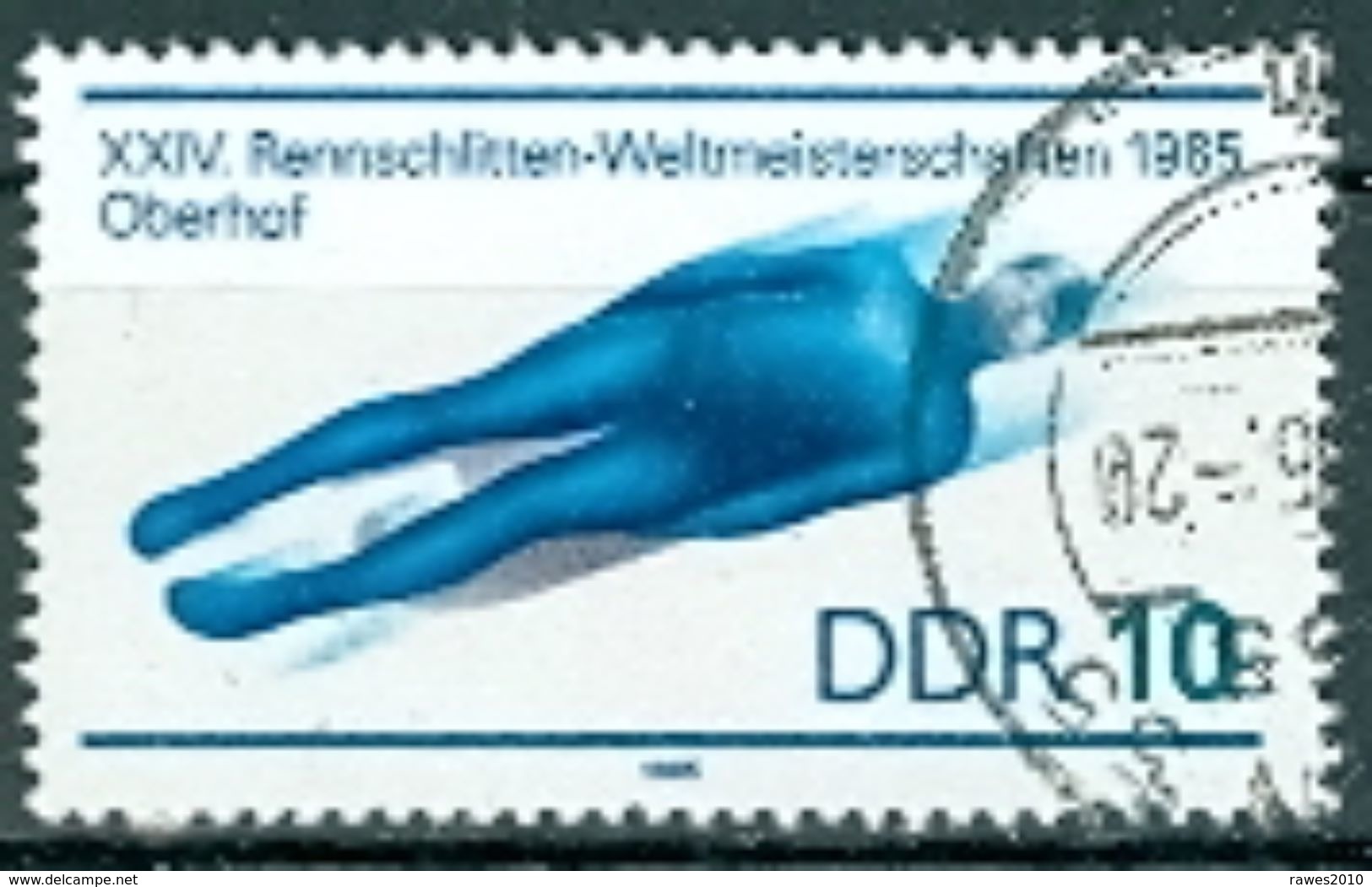 DDR 1985 Mi. 2923 Postfr. + Gest. Rennrodel - Weltmeisterschaft Rodeln Oberhof - Altri & Non Classificati