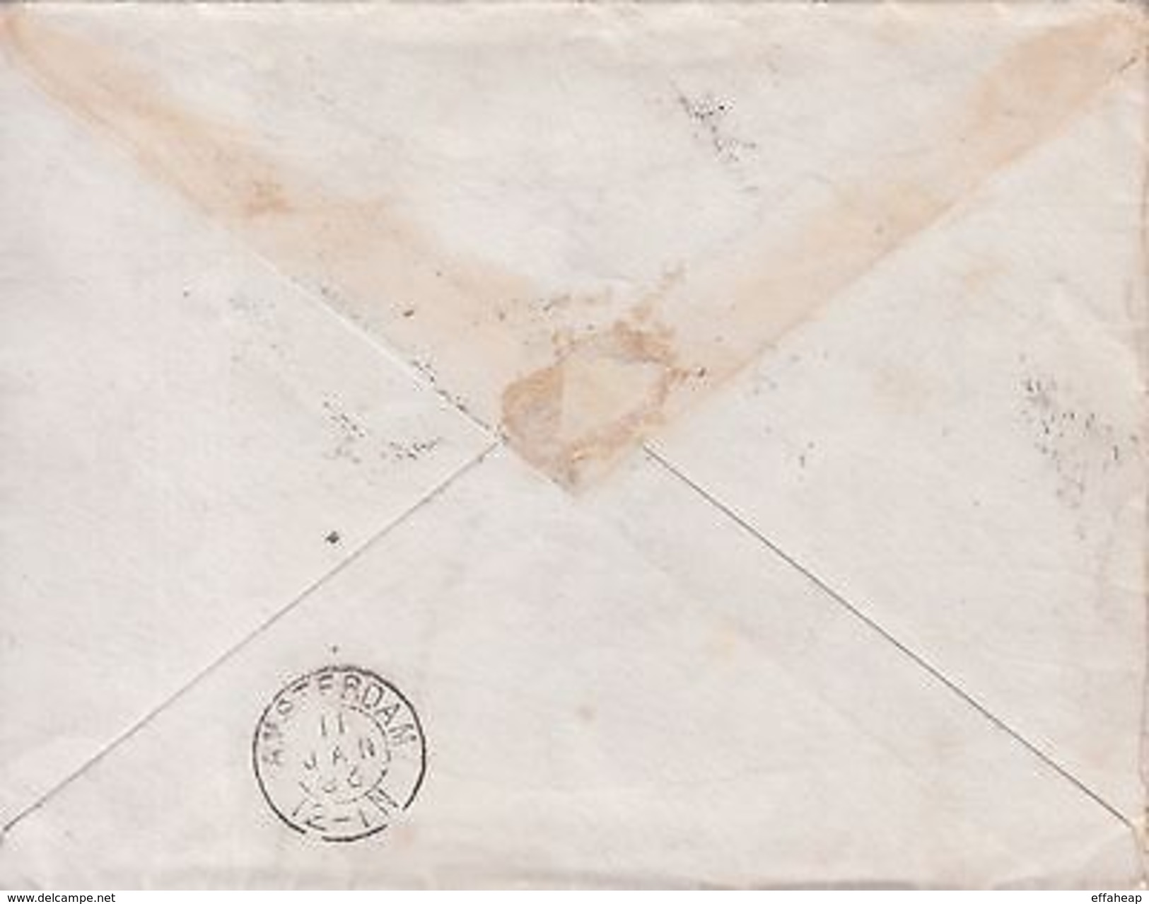 Egypt: Embossed Registered Cover, Alexandria To Amsterdam, 3-11 January 1893 - 1866-1914 Khedivate Of Egypt