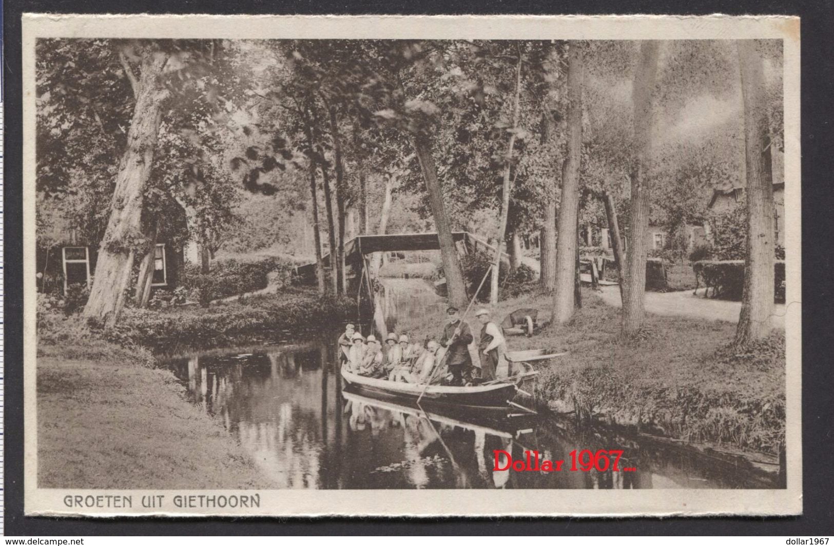 Groeten Uit Giethoorn + 1921 ( 3 )- NOT  Used - See The 2 Scans For Condition.( Originalscan !!! ) - Giethoorn