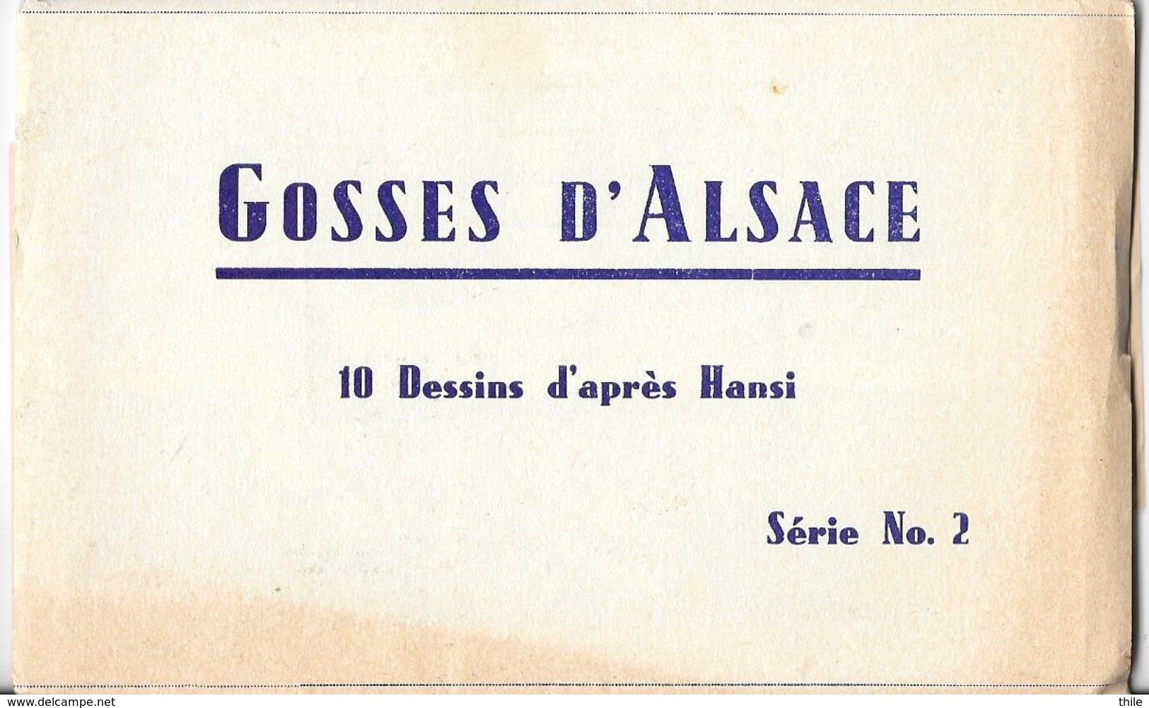 Gosses d'Alsace - 10 dessins (cartes) d'après Hansi - Série 2