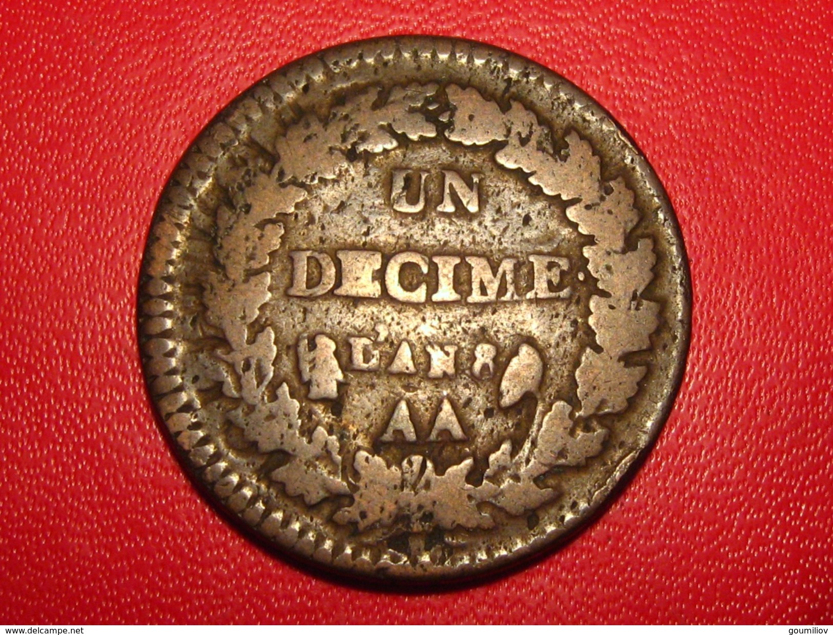 France - Décime An 8/5 AA Metz - Avers De La 5 Centimes, Inédit 0670 - 1795-1799 Directoire