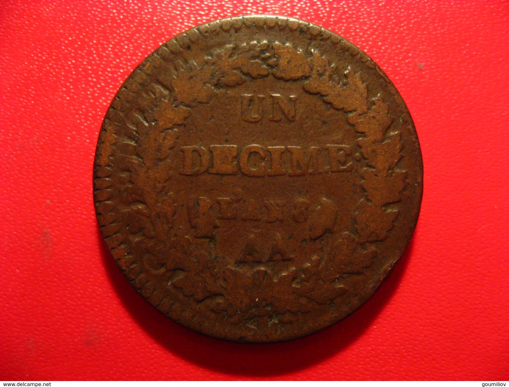 France - Décime An 8/5 AA Metz - Avers De La 5 Centimes, Inédit 0670 - 1795-1799 Direttorio