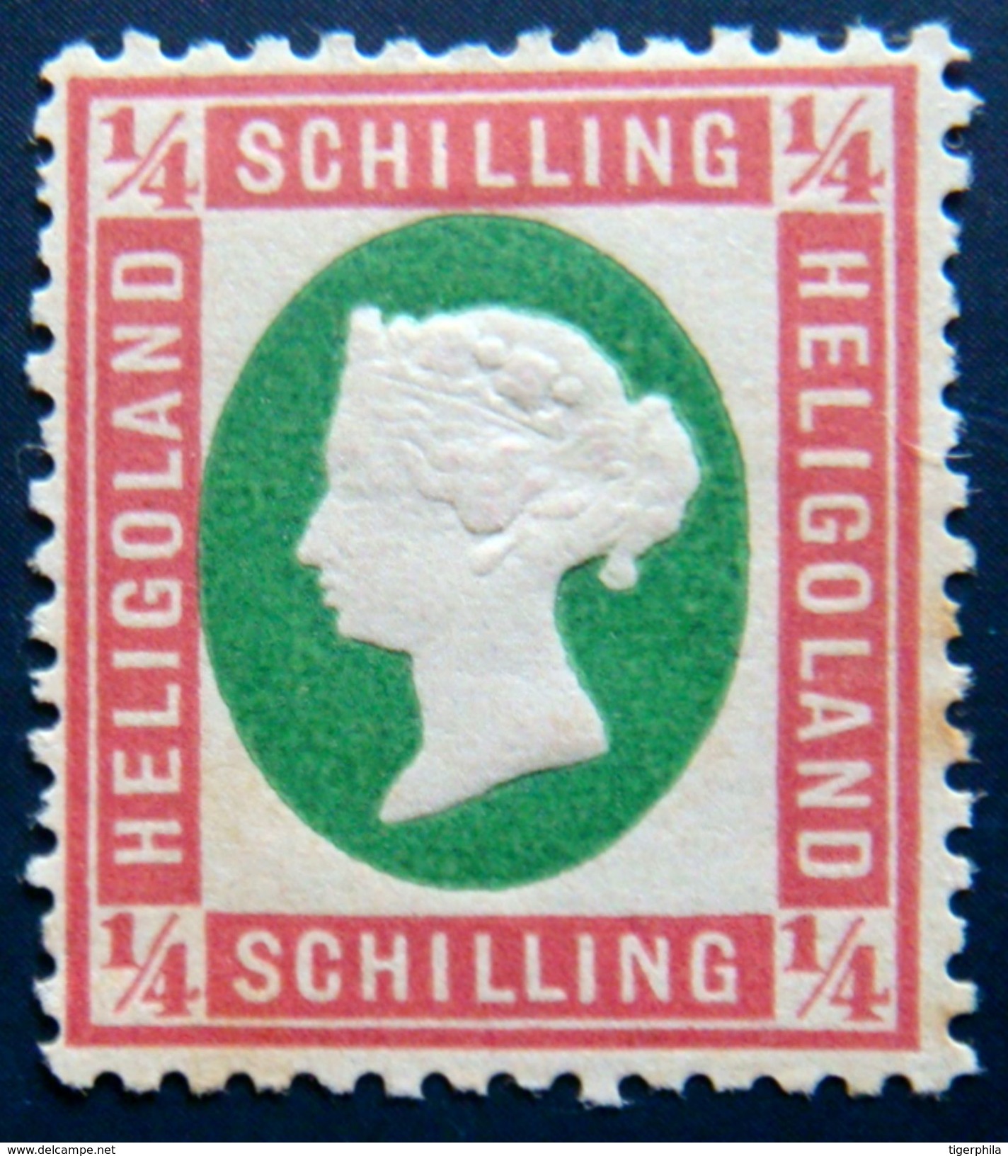 HELIGOLAND 1873 1/4sch Queen Victoria MNH Scott7 CV$32 - Heligoland (1867-1890)