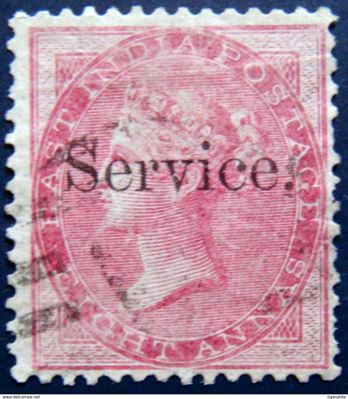 BRITISH INDIA 1866 8as Queen Victoria SERVICE Used SG15 CV£70 UNWATERMARKED - 1858-79 Compagnie Des Indes & Gouvernement De La Reine