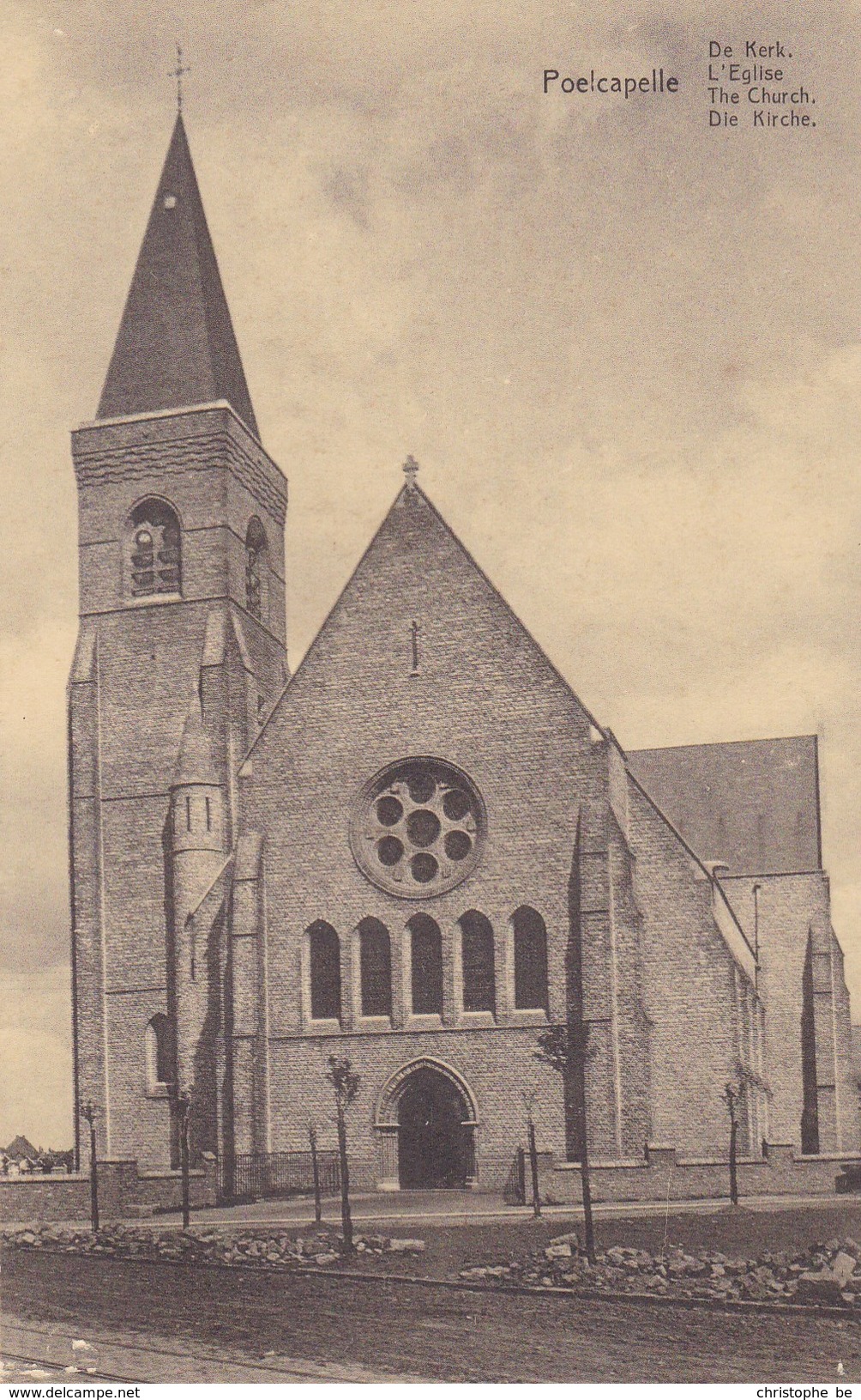 Langemark Poelkapelle, Poelcapelle, De Kerk (pk37026) - Langemark-Poelkapelle