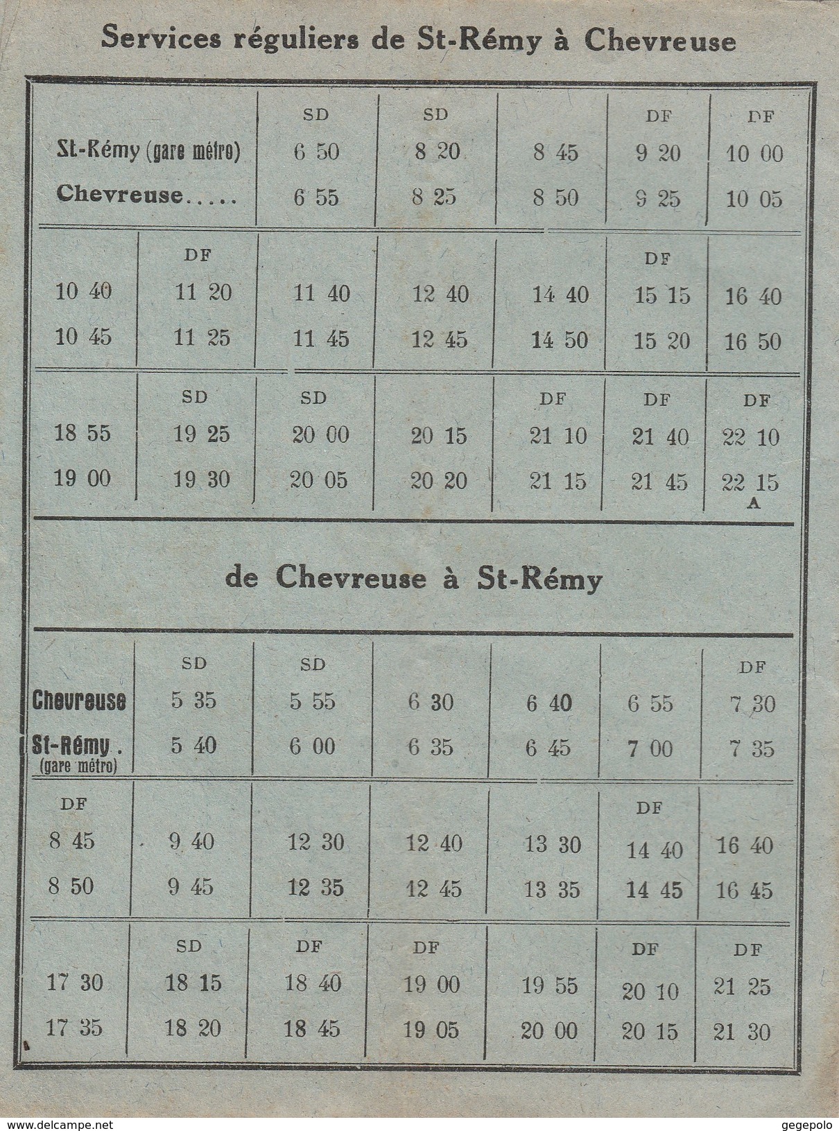 78 ( France ) - HORAIRES Des Services Automobiles De La Vallée De Chevreuse ( 12 Pages 11,3 Cm X 15 Cm ) Rare - Europa