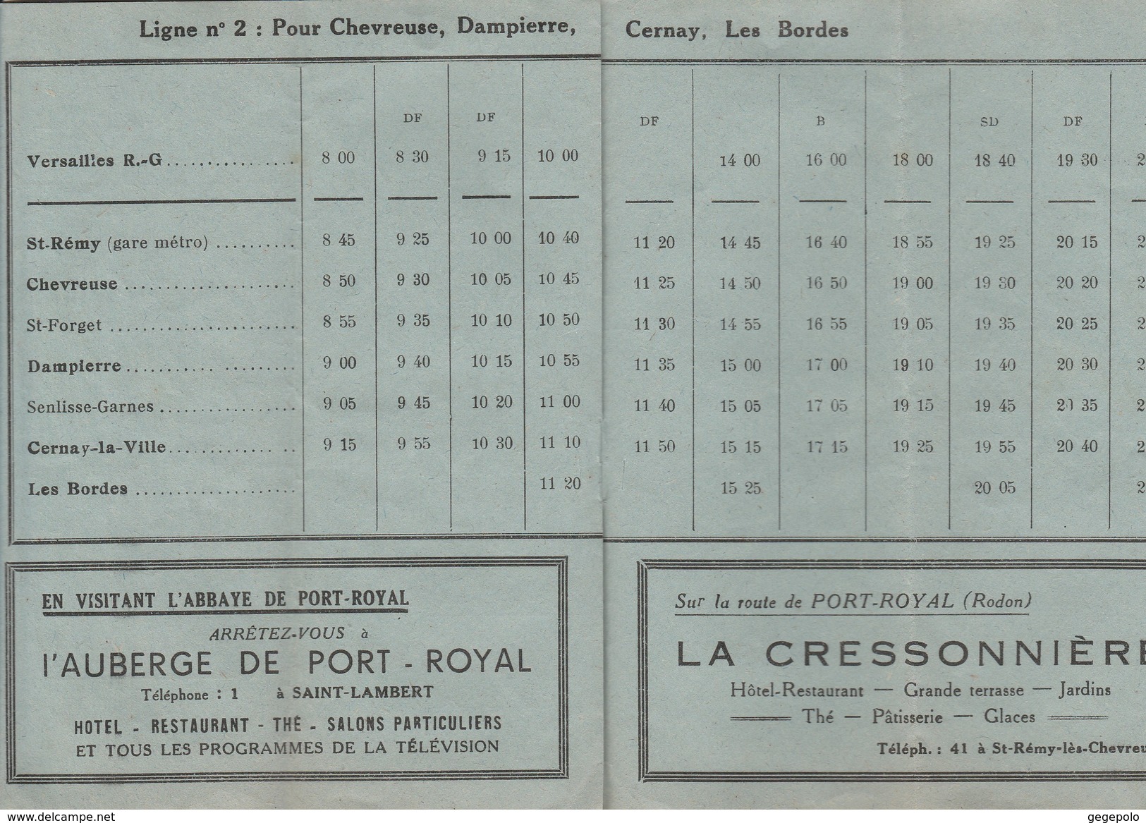 78 ( France ) - HORAIRES Des Services Automobiles De La Vallée De Chevreuse ( 12 Pages 11,3 Cm X 15 Cm ) Rare - Europe