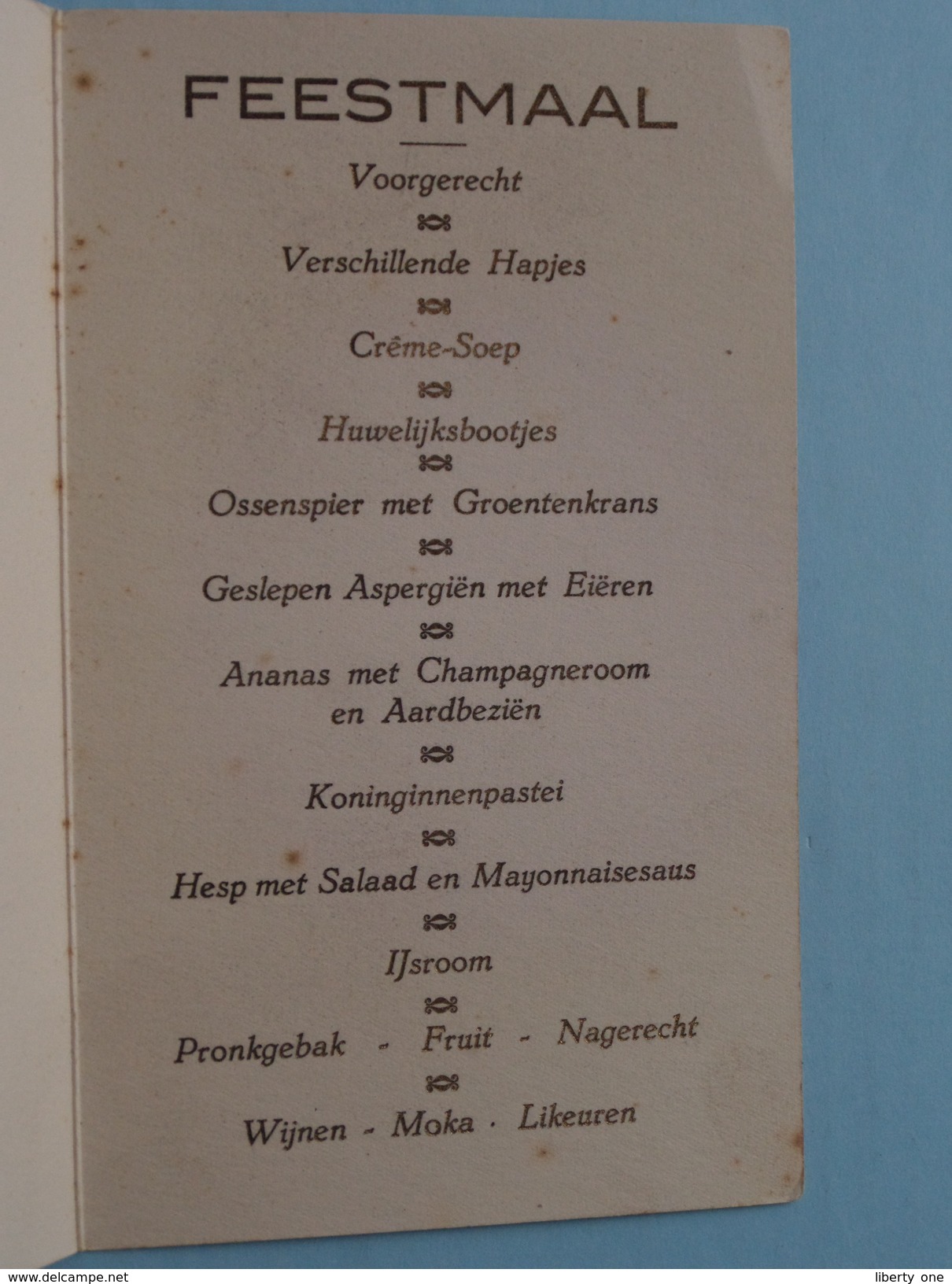 DEURNE Zuid : Feestmaal HUWELIJK Emilie COOLS & Henri POPPE 15 Mei 1926 ( Zie Foto Voor Details ) ! - Menus