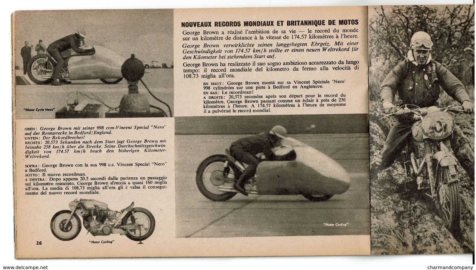 Castrol Achievements 1961 - Autos / Motos / Side-Car  / Avions - 48 Pages - Illustr. De Gordon Horner, Nombreuses Photos - Altri & Non Classificati