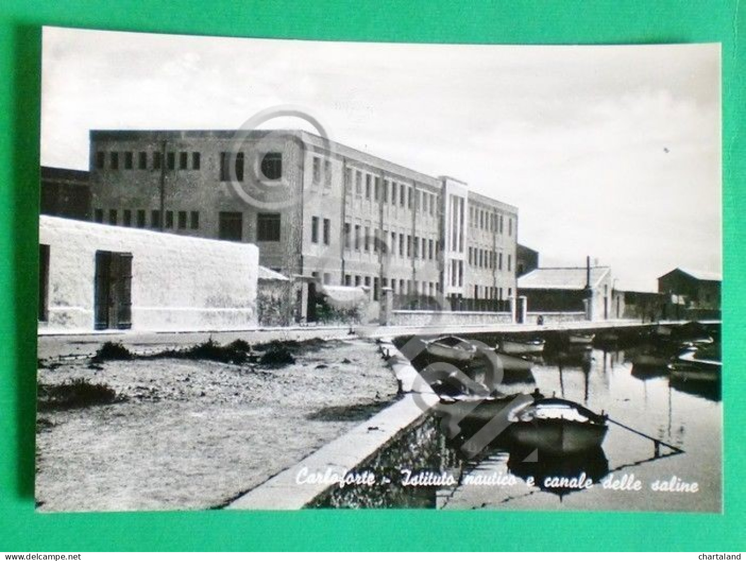 Cartolina Carloforte - Istituto Nautico E Canale Delle Saline - 1963 - Cagliari