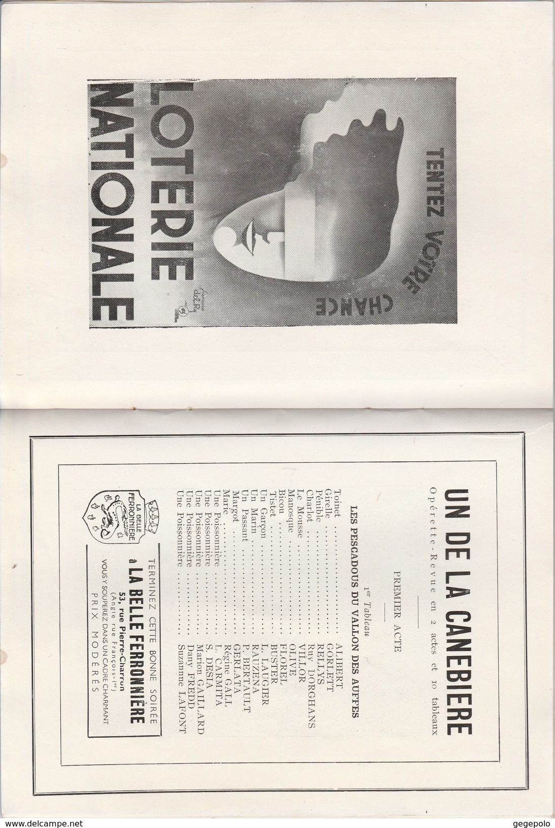 75 - Programme Théatre des Variétés Saison 1936-1937 ( 40 pages format 18 cm x 13,5 cm )    très rare