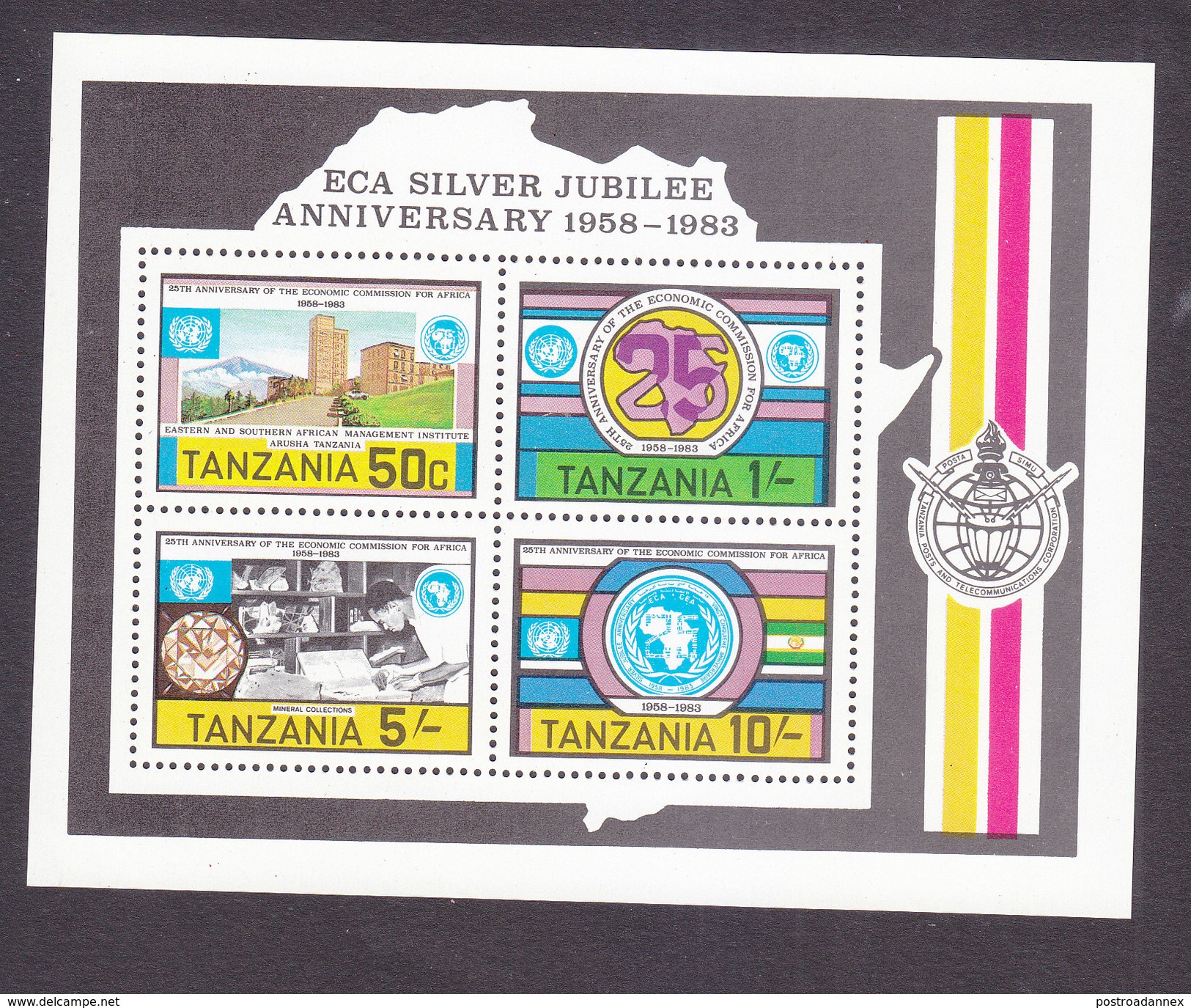 Tanzania, Scott #228a, Mint Never Hinged, 25th Ann Of Economic Commission For Africa, Issued 1983 - Tanzanie (1964-...)