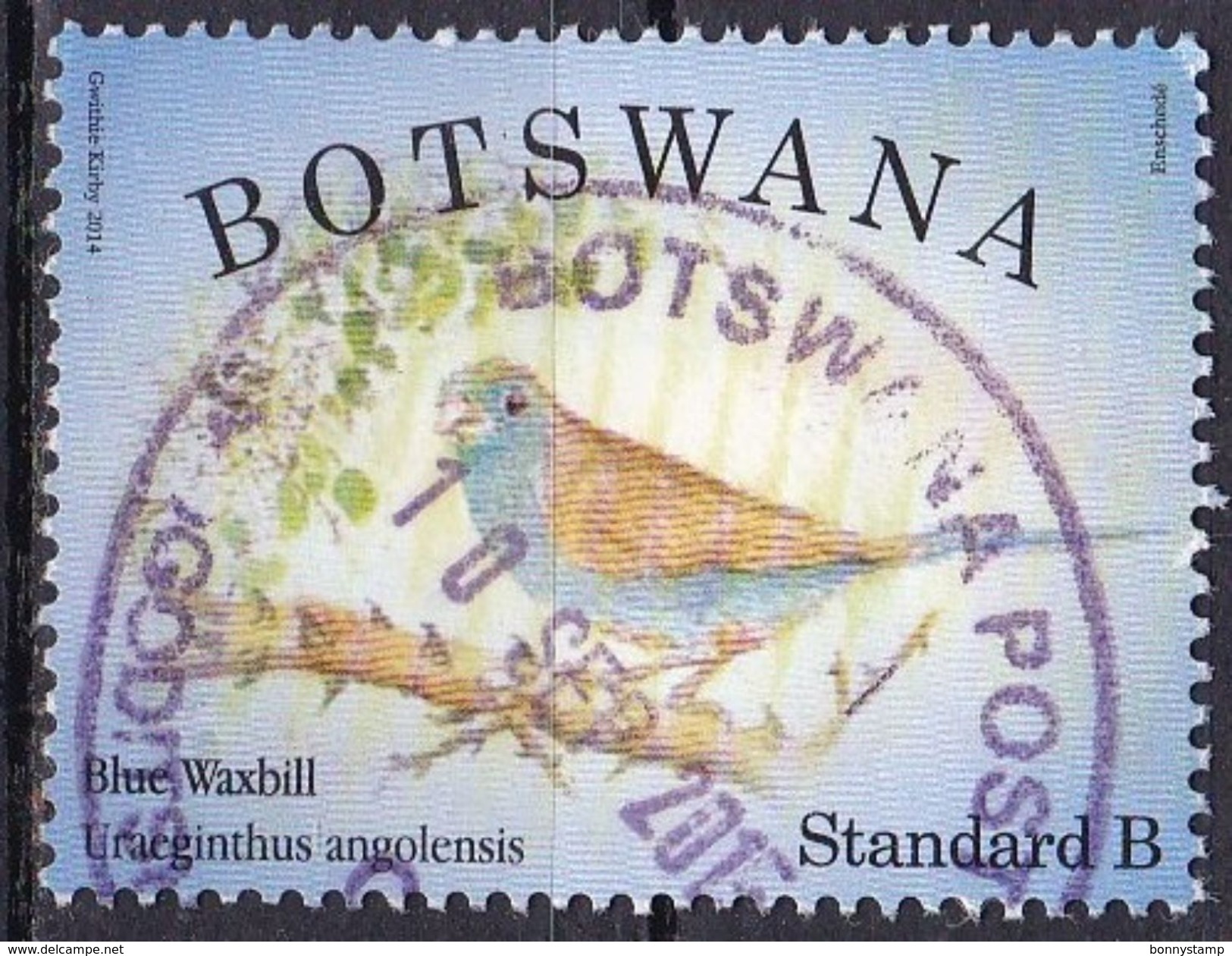Botswana, 2014 - 5,40p Blue Waxbill - Nr.947 Usato° - Botswana (1966-...)