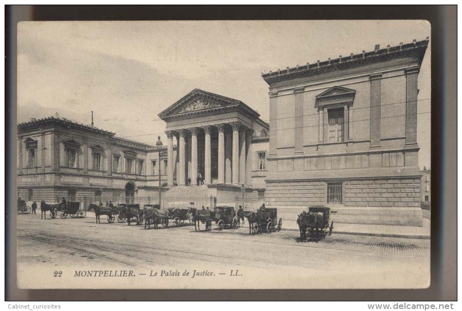 MONTPELLIER  - Le Palais De Justice - Voitures à Cheval - Montpellier