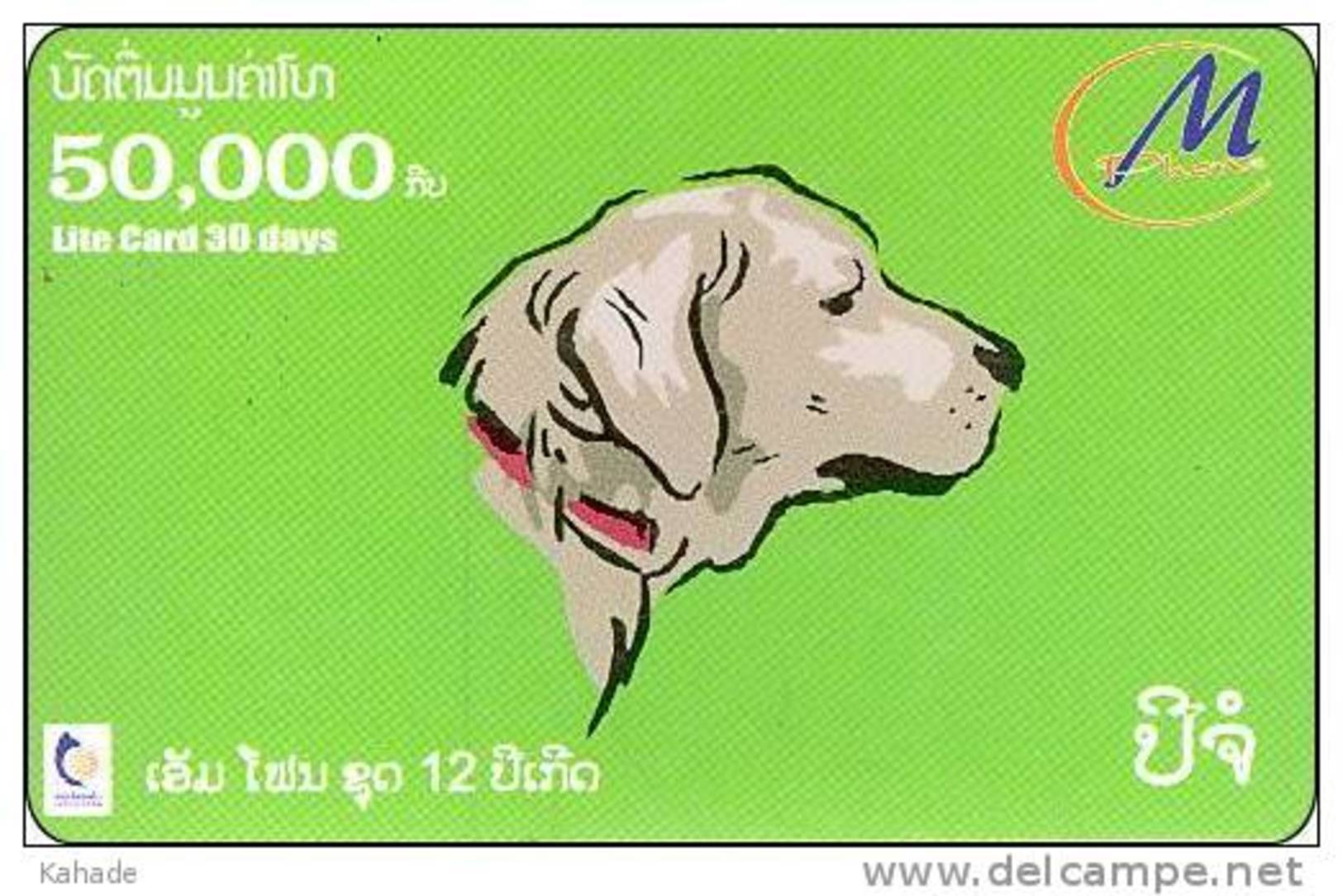 Laos  Phonecard     Zodiak Horoskop Hund Dog - Laos