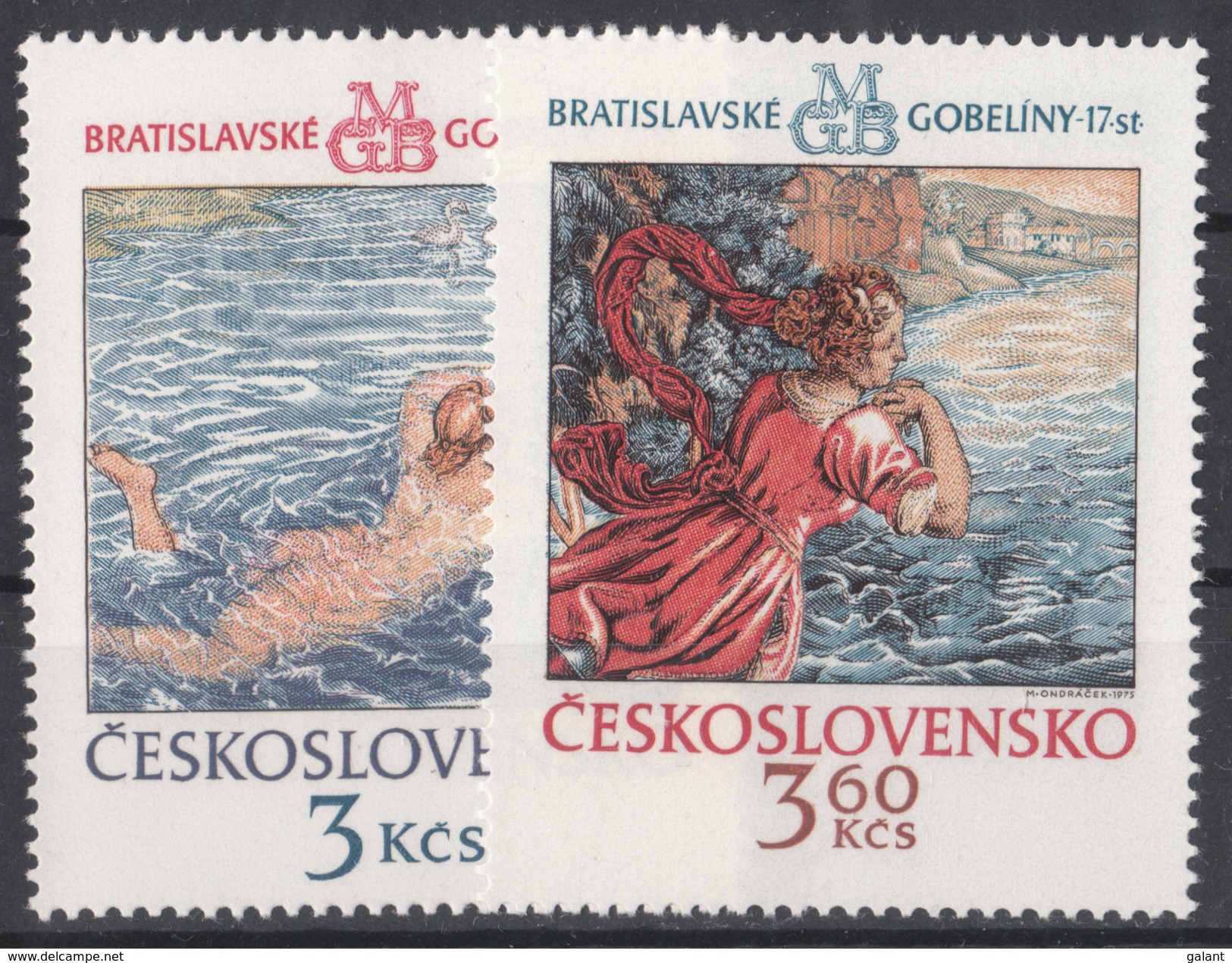 CSSR 1975 Mi. 2265 -66 Yv. 2110 -11 Postfrisch MNH** - Nuovi