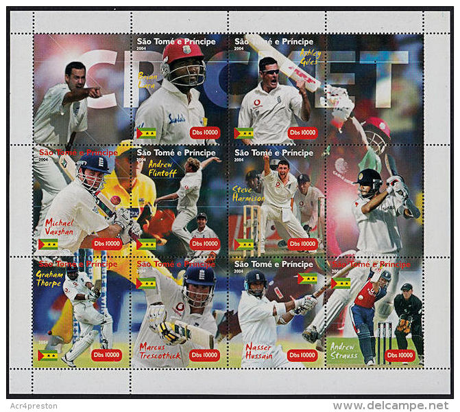 B0708 SAO TOME &amp; PRINCIPE 2004, Cricket  MNH - Sao Tome And Principe