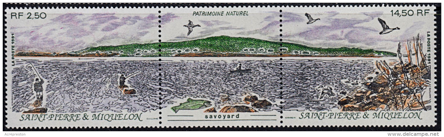 B5325 SAINT PIERRE ET MIQUELON 1991, SG 671a Natural Heritage, Fishermen  MNH - Unused Stamps