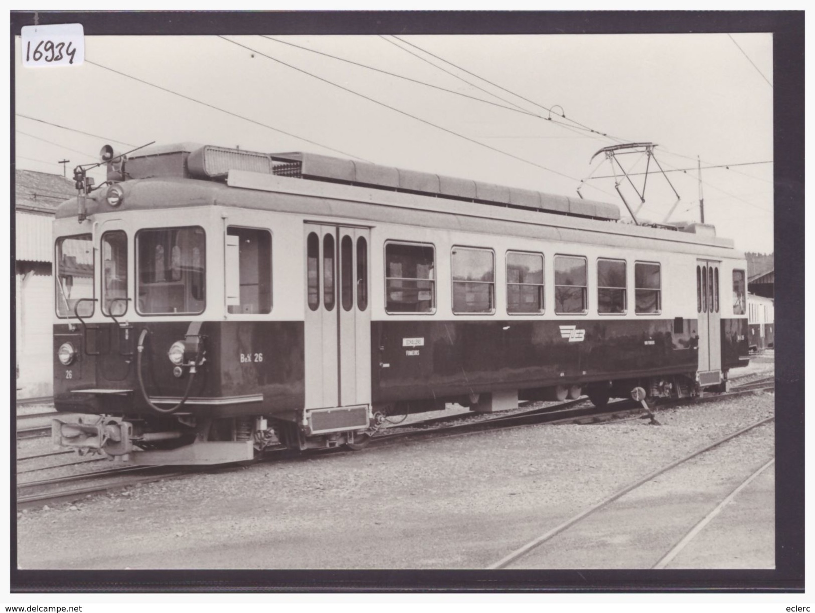 FORMAT 10x15cm - CARTE BVA - REPRO DES ANNEES 70-80 - LEB - CHEMIN DE FER LAUSANNE ECHALLENS BERCHER - TRAIN - BAHN - TB - Bercher