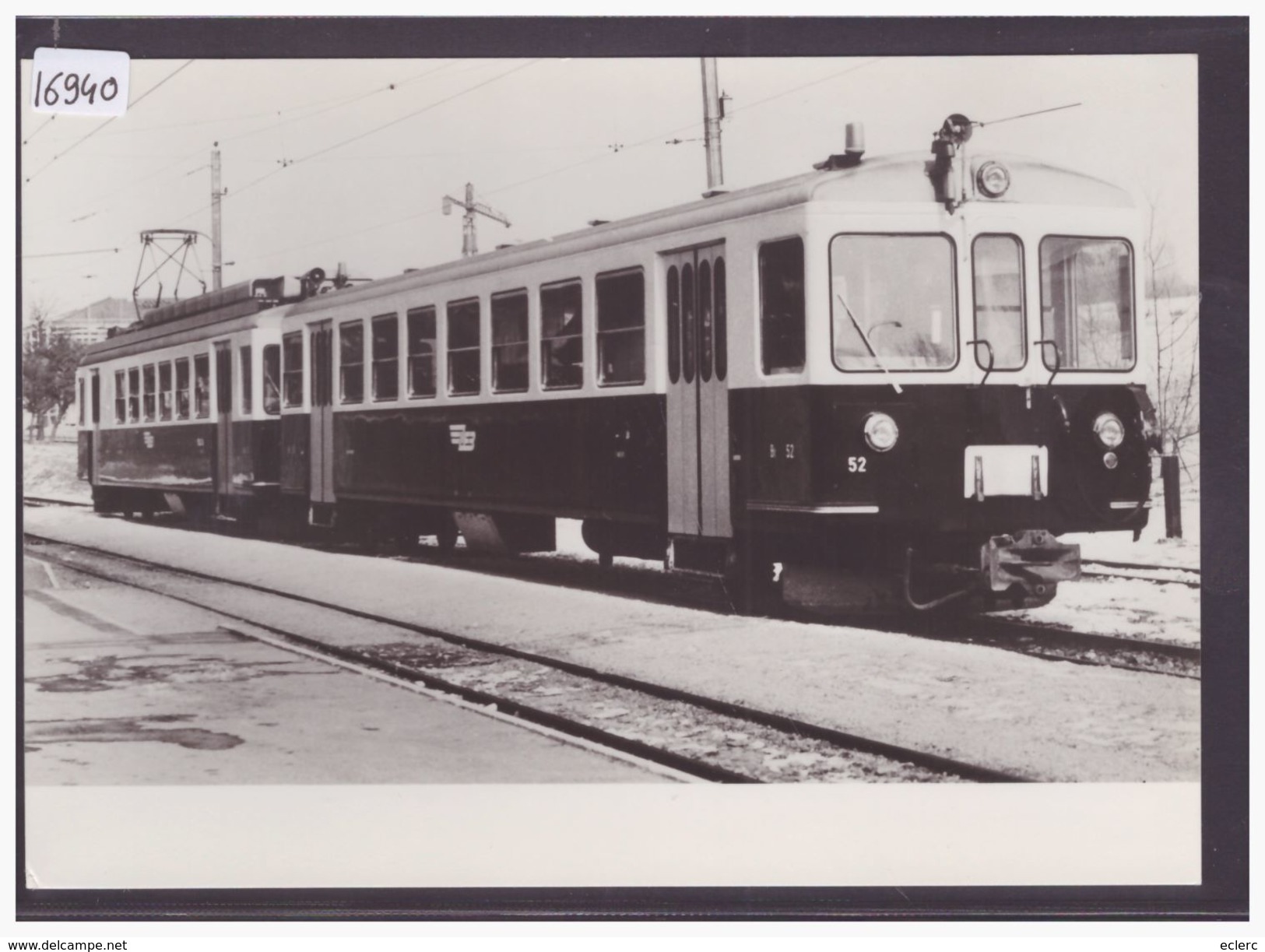 FORMAT 10x15cm - CARTE BVA - REPRO DES ANNEES 70-80 - LEB - CHEMIN DE FER LAUSANNE ECHALLENS BERCHER - TRAIN - BAHN - TB - Bercher