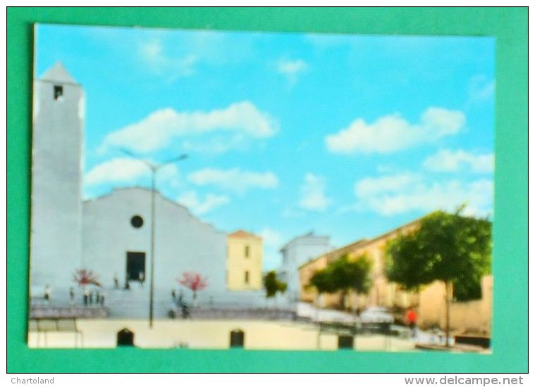 Cartolina Pimentel - Piazza Chiesa - 1962 - Cagliari