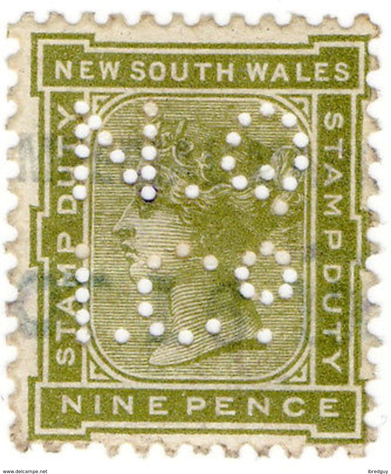 (I.B) Australia - NSW Revenue : Stamp Duty 9d (N Q I Co Perfin) - Other & Unclassified