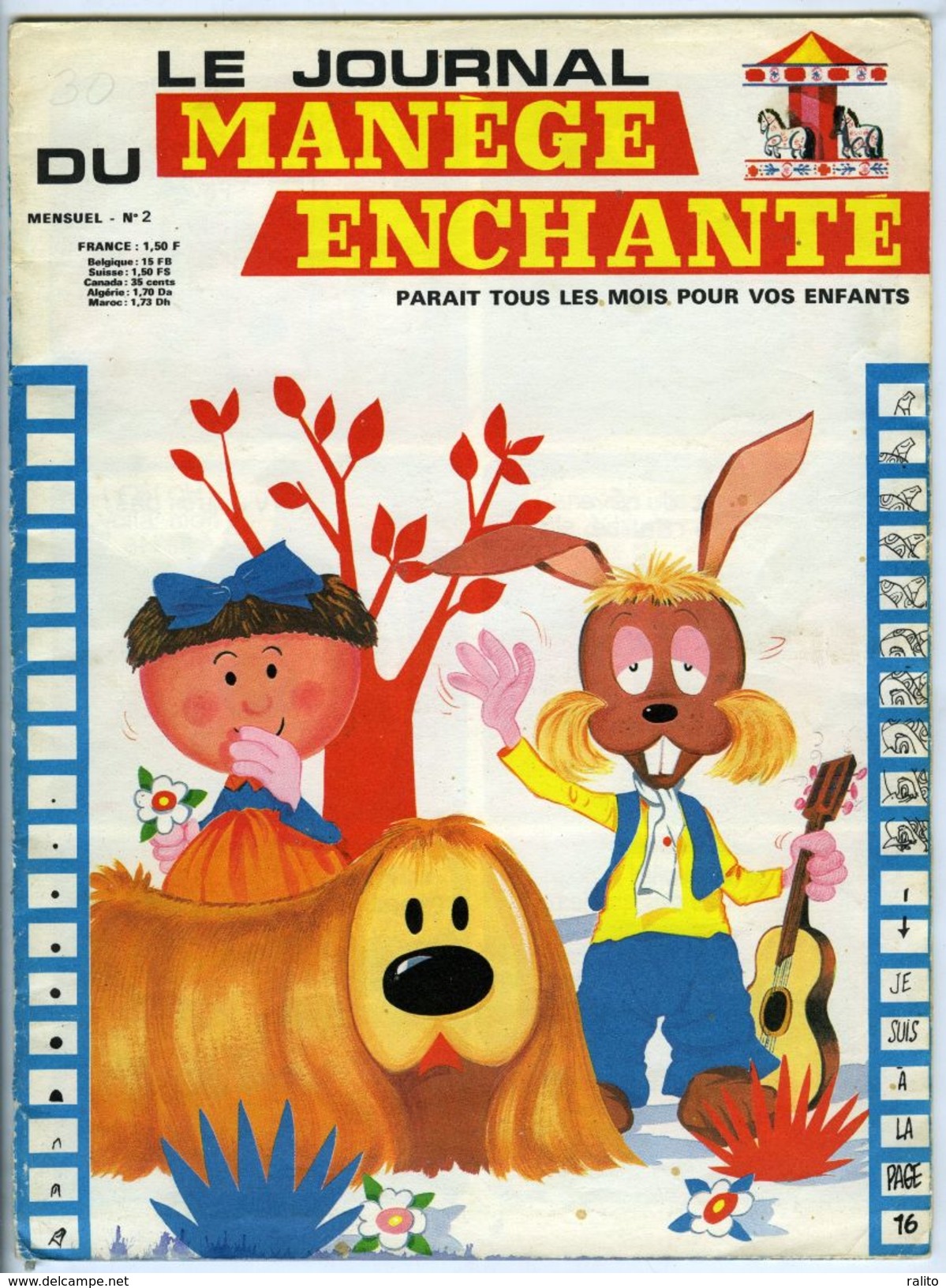 Journal Du Manège Enchanté N°2 De 1965 Complet Des Jeux Et Découpages - Autres & Non Classés