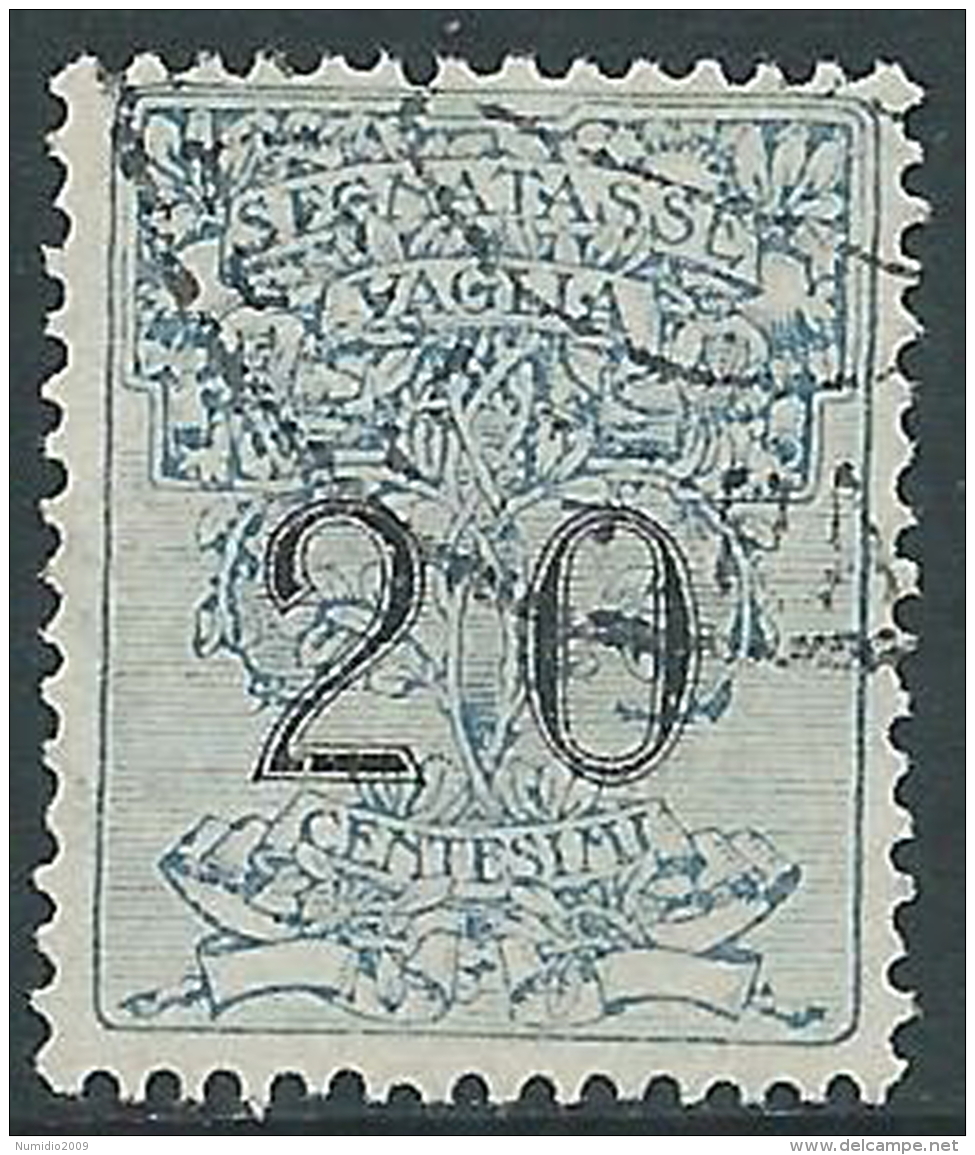 1924 REGNO USATO SEGNATASSE PER VAGLIA 20 CENT - R9-3 - Taxe Pour Mandats