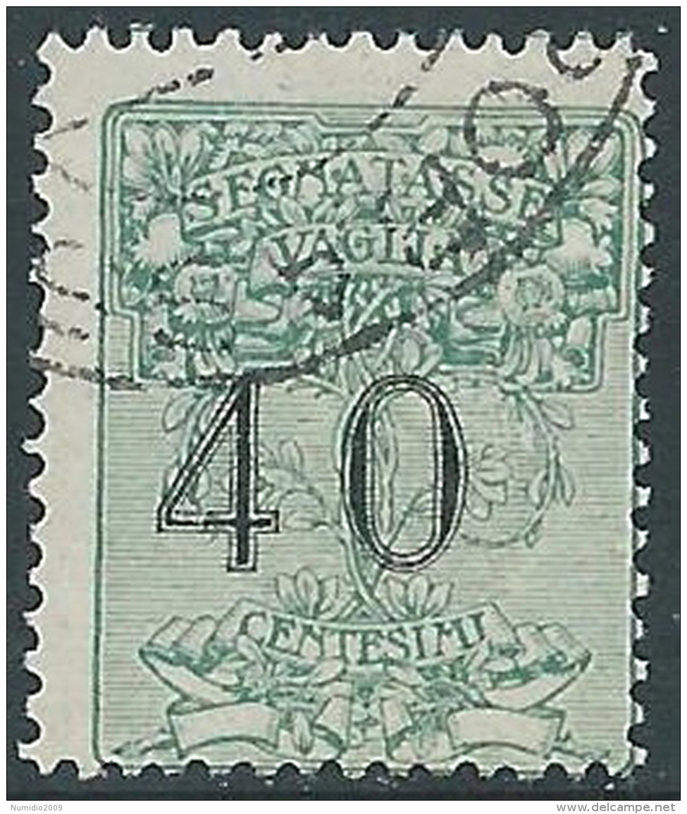 1924 REGNO USATO SEGNATASSE PER VAGLIA 40 CENT - R9-3 - Vaglia Postale