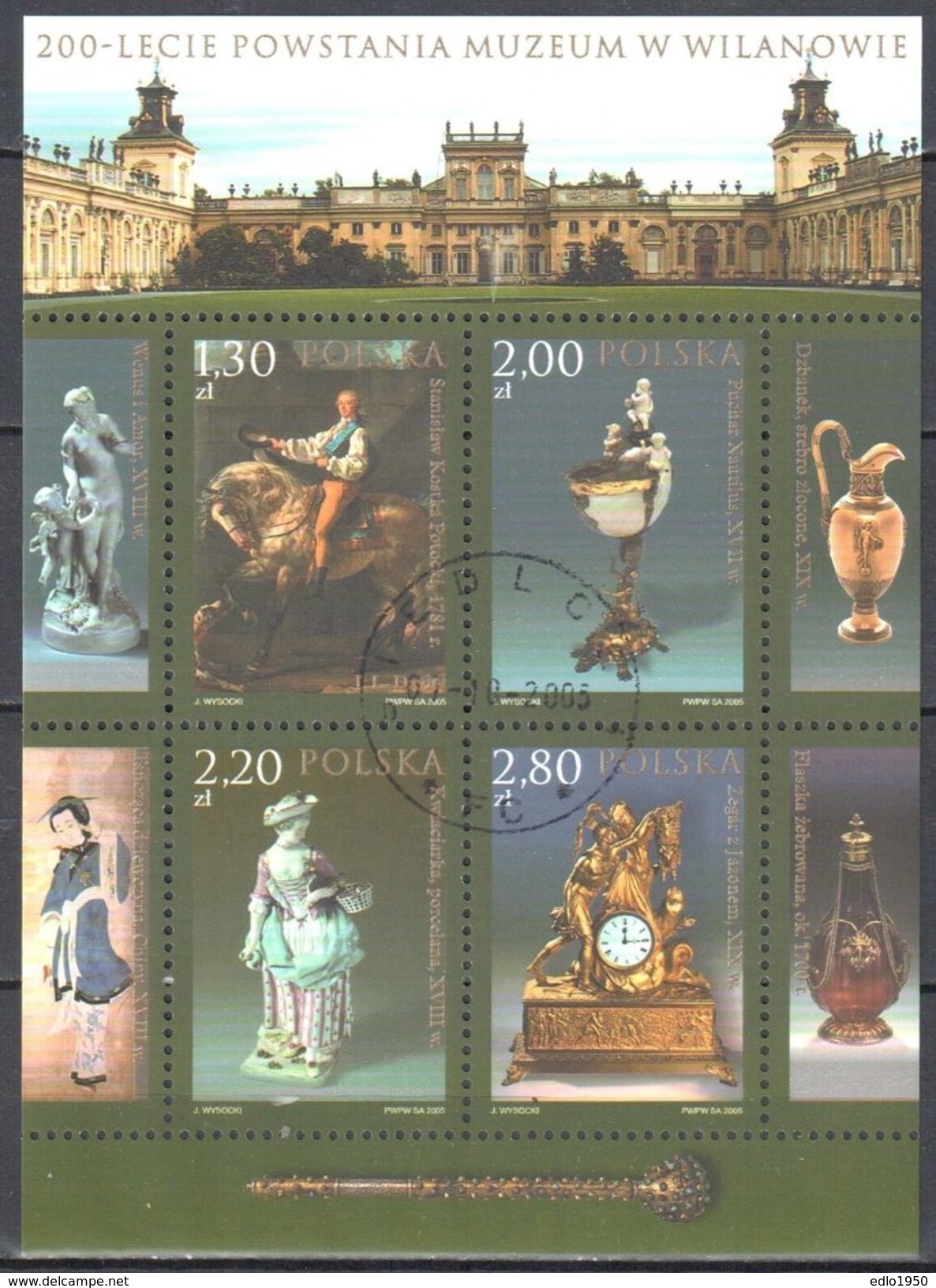 Poland  2005 - Wilanow Museum - Mi M/s 164 - Used - Blocchi E Foglietti