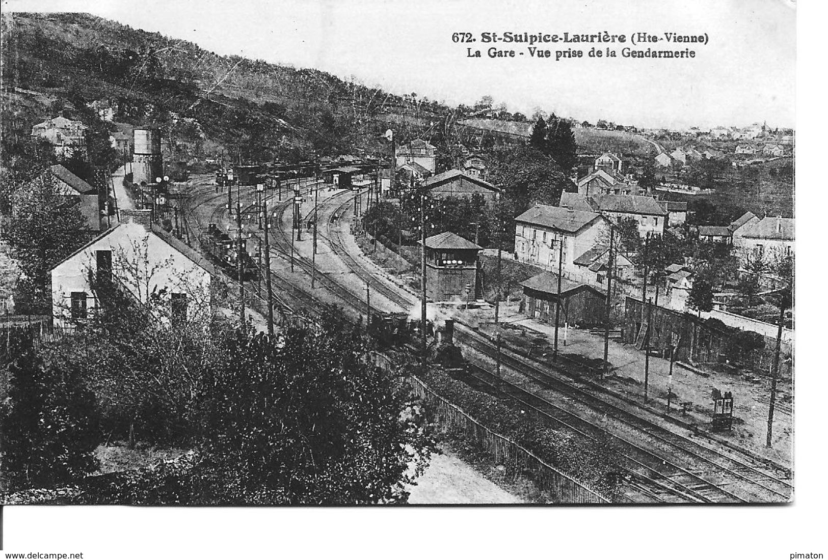 St - Sulpice- Laurière  La Gare- Vue Prise De La Gendarmerie - Autres & Non Classés