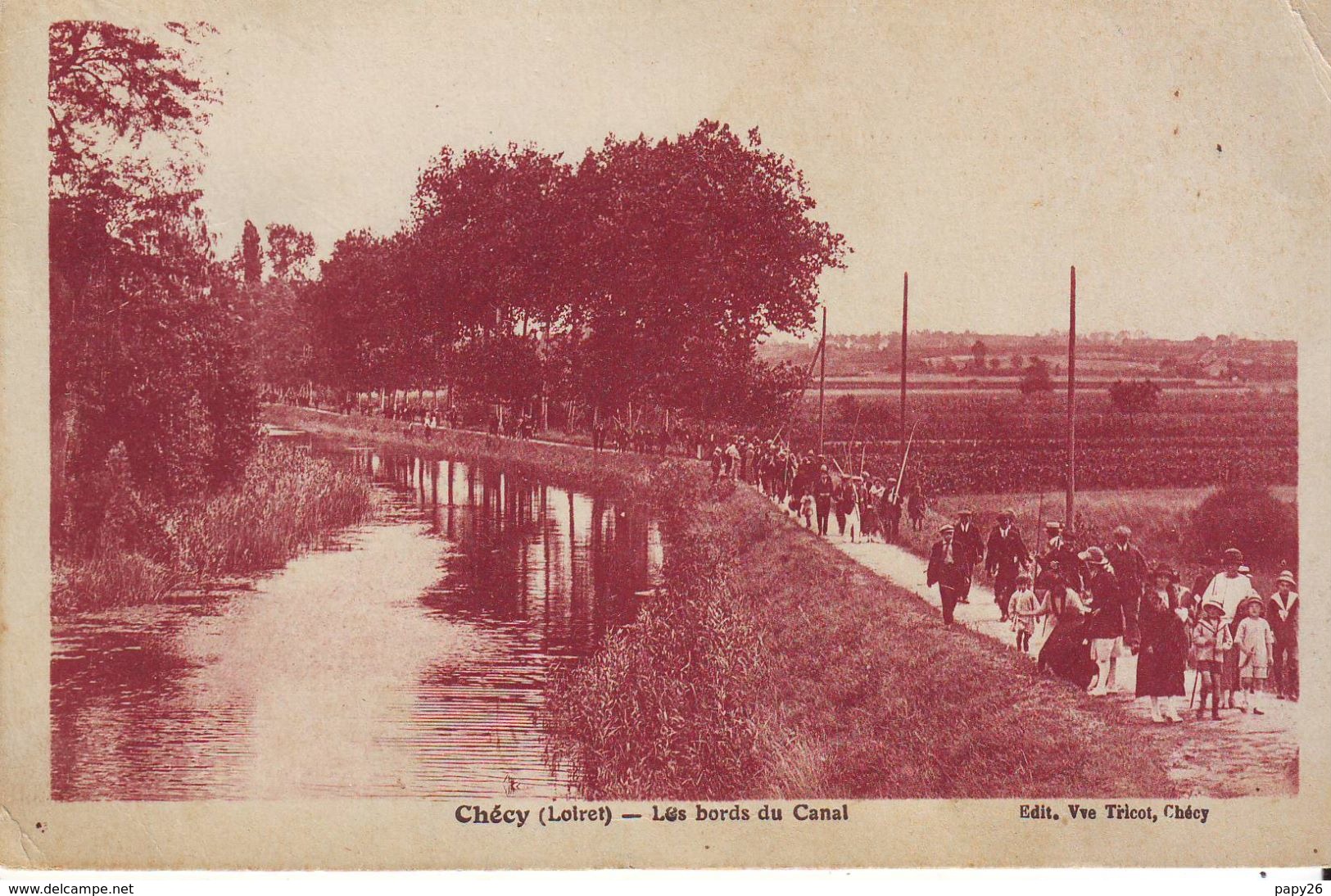 Cpa  Chécy  Les Bords Du Canal - Autres & Non Classés