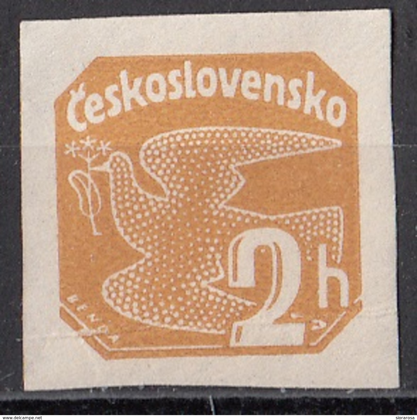 P17 Cecoslovacchia 1937 Newspaper Stamps - Carrier Pigeon Nuovo - Imperforato - Nuovi