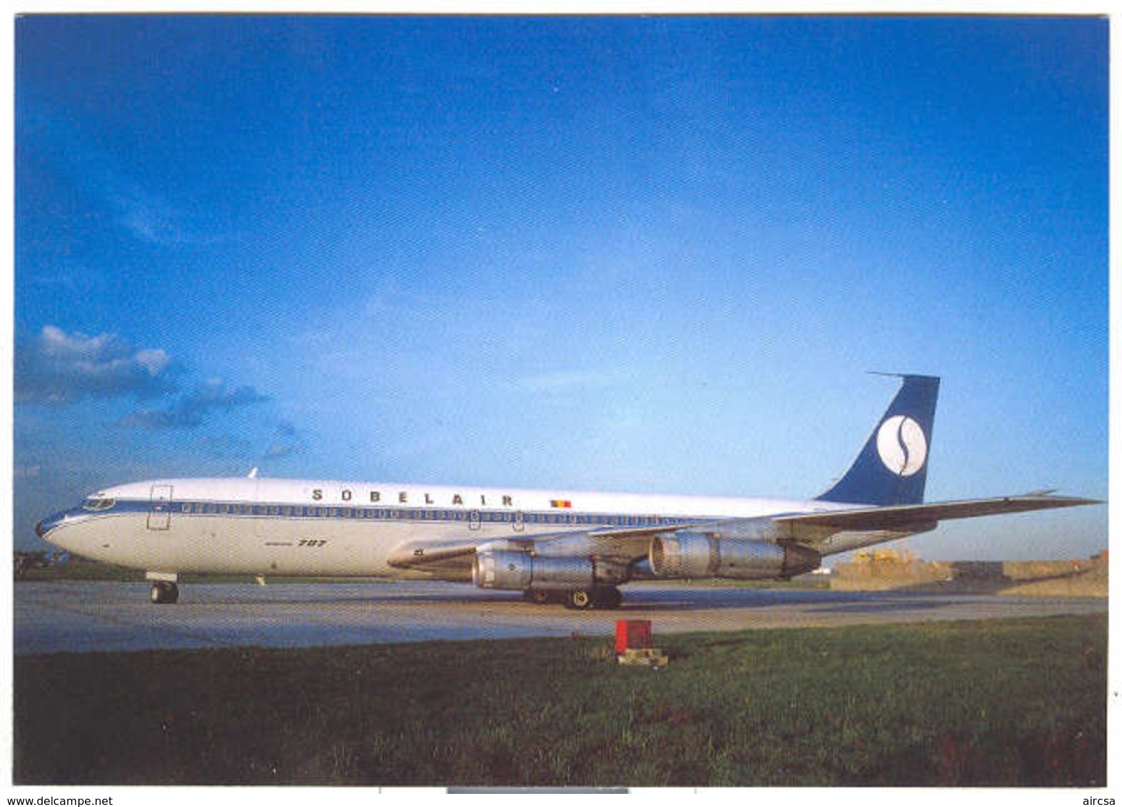 Aviation Postcard-11  SOBELAIR  - Boeing 707  OO-SBU - 1946-....: Moderne