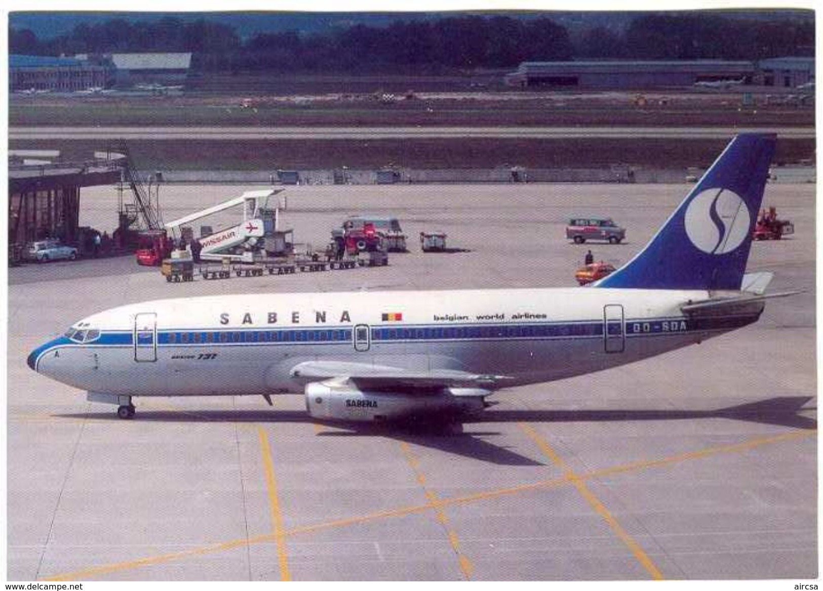 Aviation Postcard-20  SABENA Belgian World Airlines Boeing 737  OO-SDA - 1946-....: Moderne