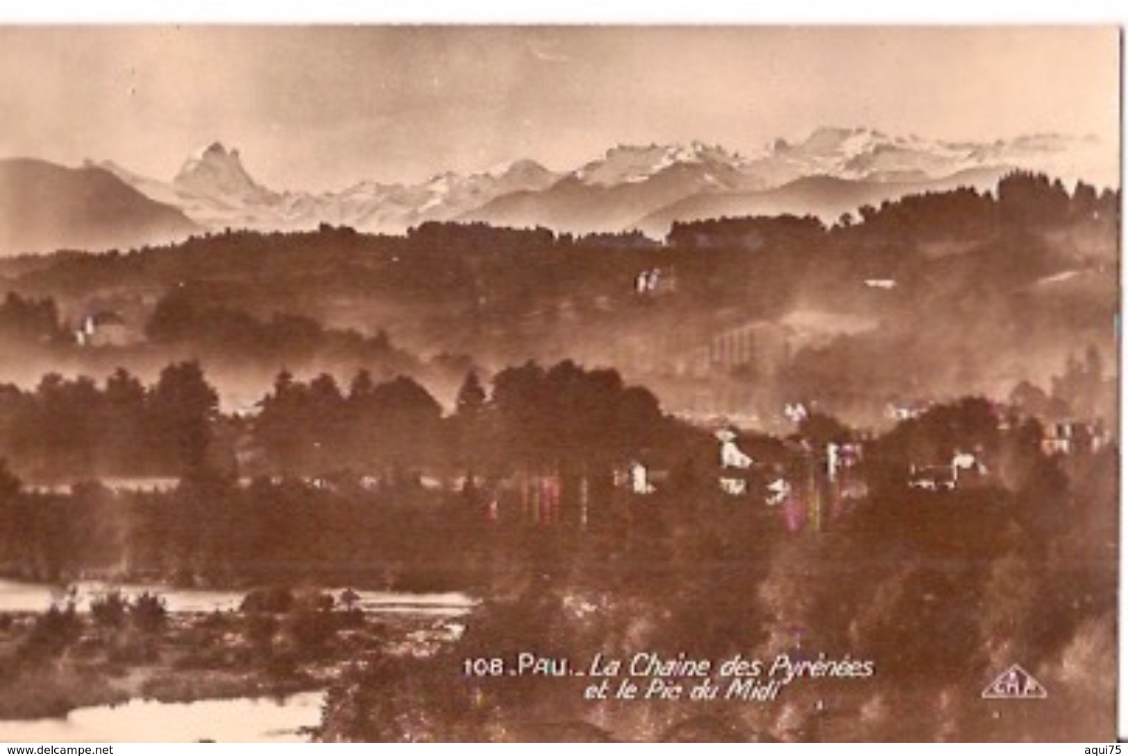 PAU    La Chaîne Des Pyrénées Et Le Pic Du Midi (au Dos Tampon :Musée National Du Château - Pontacq