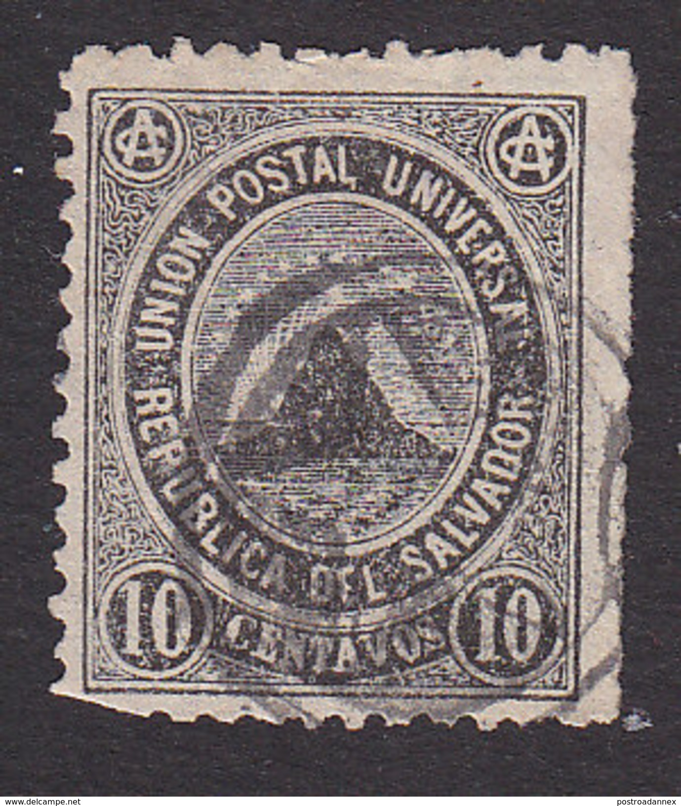 El Salvador, Scott #16, Used, Coat Of Arms, Issued 1879 - Salvador