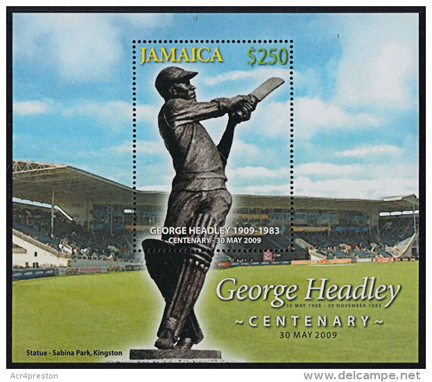 C5130 JAMAICA 2009, George Headley CRICKET CENTENARY,  MNH - Jamaica (1962-...)