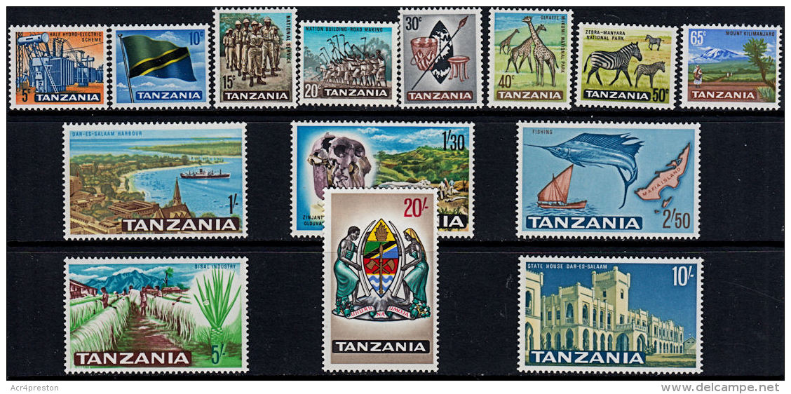 E0150 TANZANIA 1965, SG 128-41  Definitives  MNH - Tanzania (1964-...)