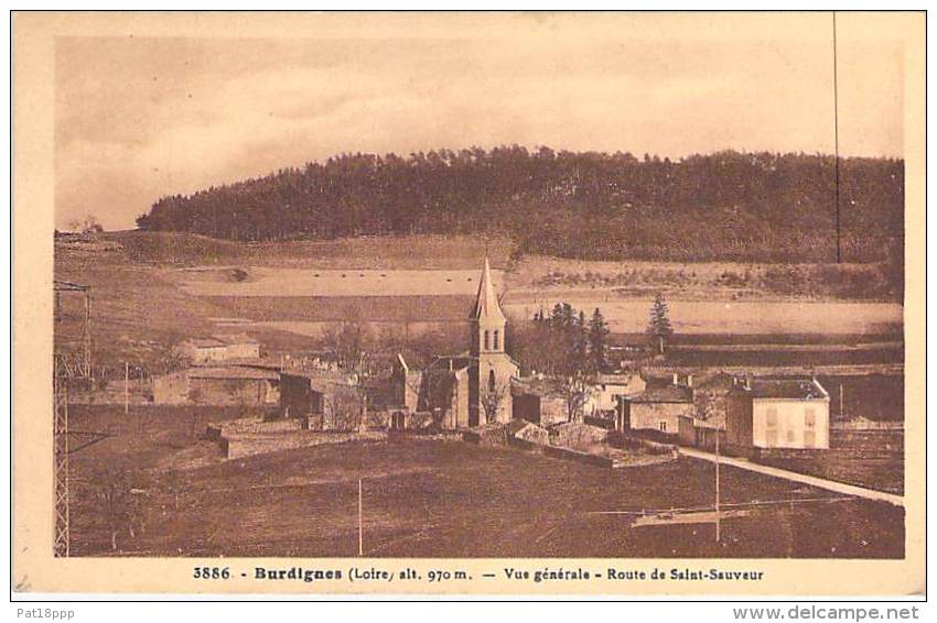 42 - BURDIGNES : Vue Générale - Route De St Sauveur - CPA - Loire - Autres & Non Classés