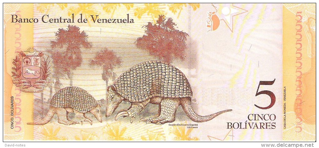 Venezuela  - Pick 89d - 5 Bolivares 2011 - Unc - Venezuela