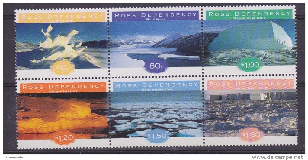 Ross Dependency 1998 Ice Formations 6v  Se Tenant ** Mnh (32451) - Unused Stamps