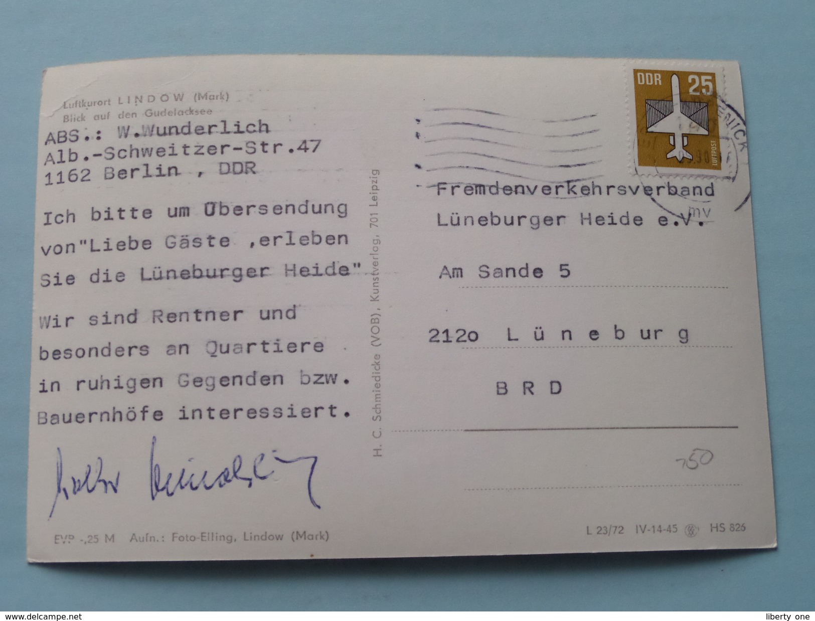 Luftkurort LINDOW Blich Auf Den Gudelacksee - Anno 199? ( Zie Foto's Voor Detail ) ! - Lindow