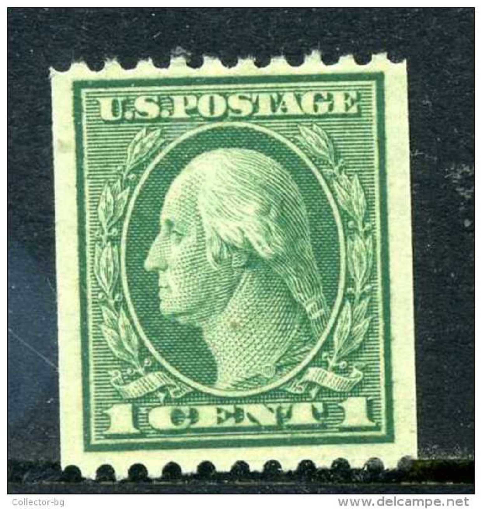 ULTRA RARE RRR 1 CENT US POSTAGE GREEN FRESH COLOR USA WASHINGTON IMPERF SUPERB STAMP TIMBRE - Coils & Coil Singles