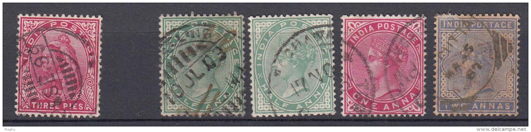 QV Fine Used Catalog &pound;425+,  British East India, Crown Colony And Empire, 1856, 1865, 1866, 1868, 1874, 1876, 1862 - 1854 Britse Indische Compagnie